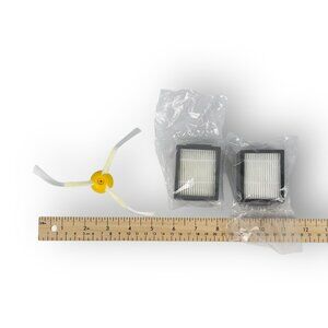 Unbranded Robot Vacuum Compatible Replacement Filter Set & Side Brush (3pc)